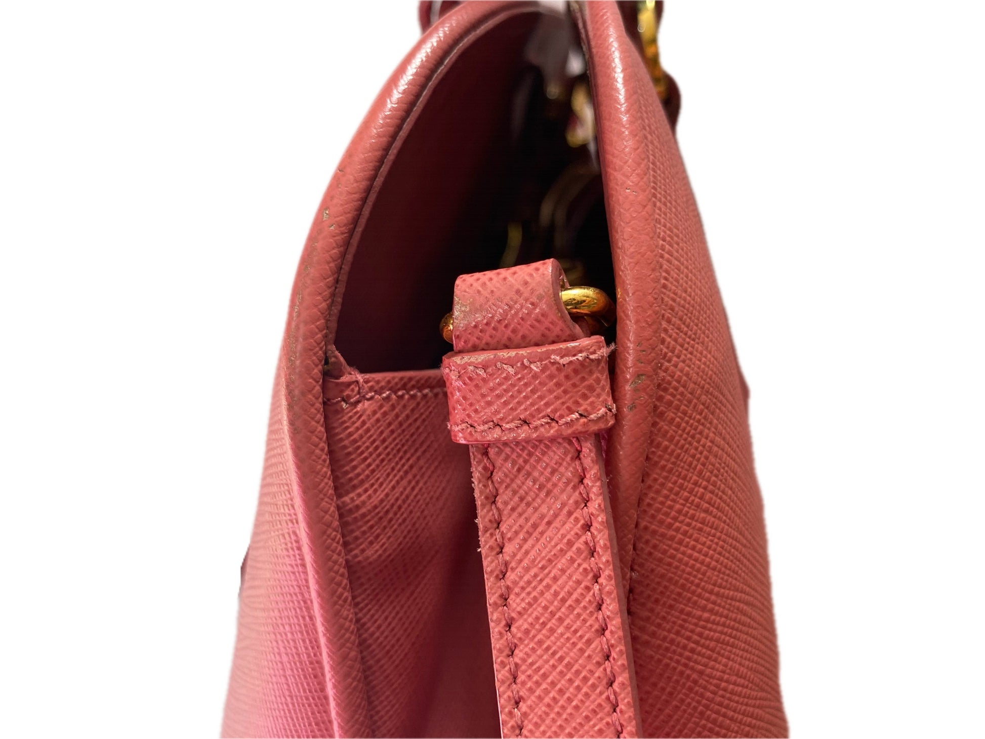Prada Medium Saffiano Lux Promenade Tote - Pink Handle Bags, Handbags -  PRA853140