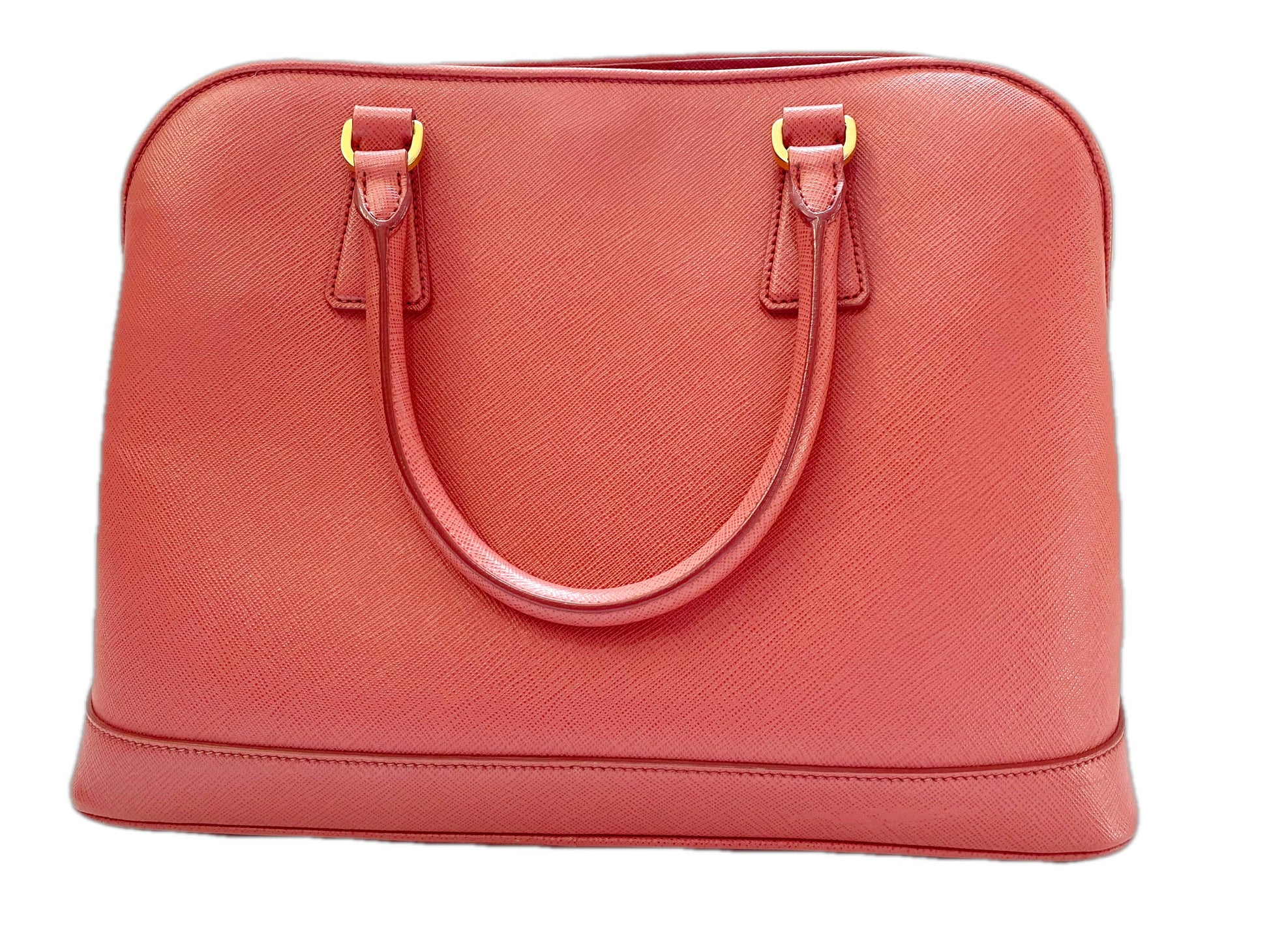 Prada Saffiano Lux Medium Promenade Bag - Yellow Handle Bags, Handbags -  PRA809762